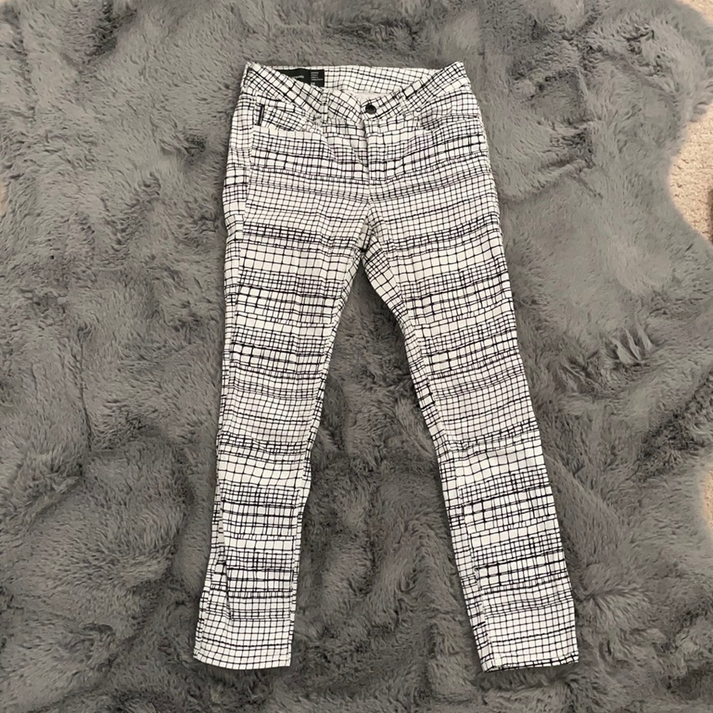 A|X Patterned Skinny Cropped/Ankle Jeans